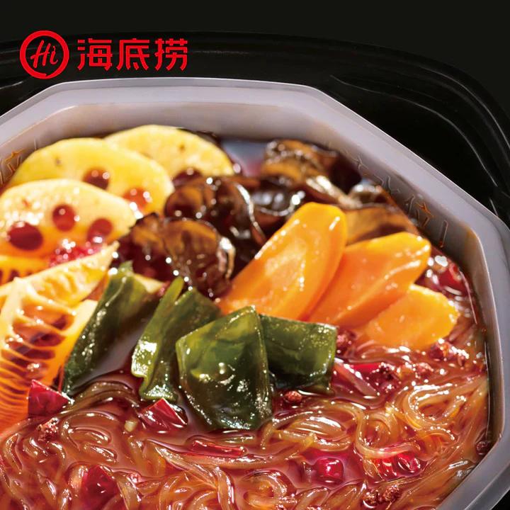 Haidilao Self-Heating Hot Pot with Vegetables, Spicy Flavor - 290g | Just Add Water & Enjoy Hot Meals, Instant Food