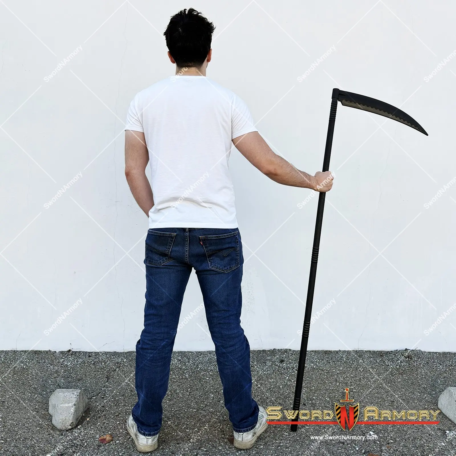 Munetoshi 59" Polypropylene Grim Reaper Scythe Sickle Sturdy Display Prop for Cosplay Costumes All Seasons Style