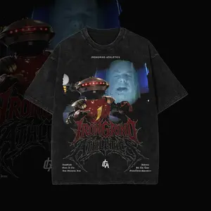 Vintage Command Center Supporter Washed Graphic T-Shirt – Retro Zordon The Mentor & Alpha Robot Sci-Fi Streetwear Cotton Tee Unisex Shirt