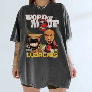 Vintage Ludacris Word Of Mouf T-Shirt, Retro 2000s Hip Hop Graphic Tee, Y2K Streetwear Oversized Top, Dirty South Rap Fan Merch, Aesthetic, Festival, Casual, Cotton	