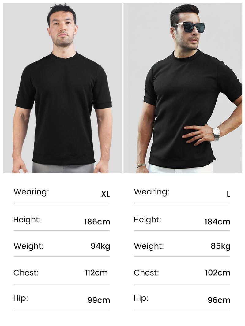 Fioboc Men's Crewneck Modal Short Sleeve Tee, Essential Top Slim Fit Casual Shirt