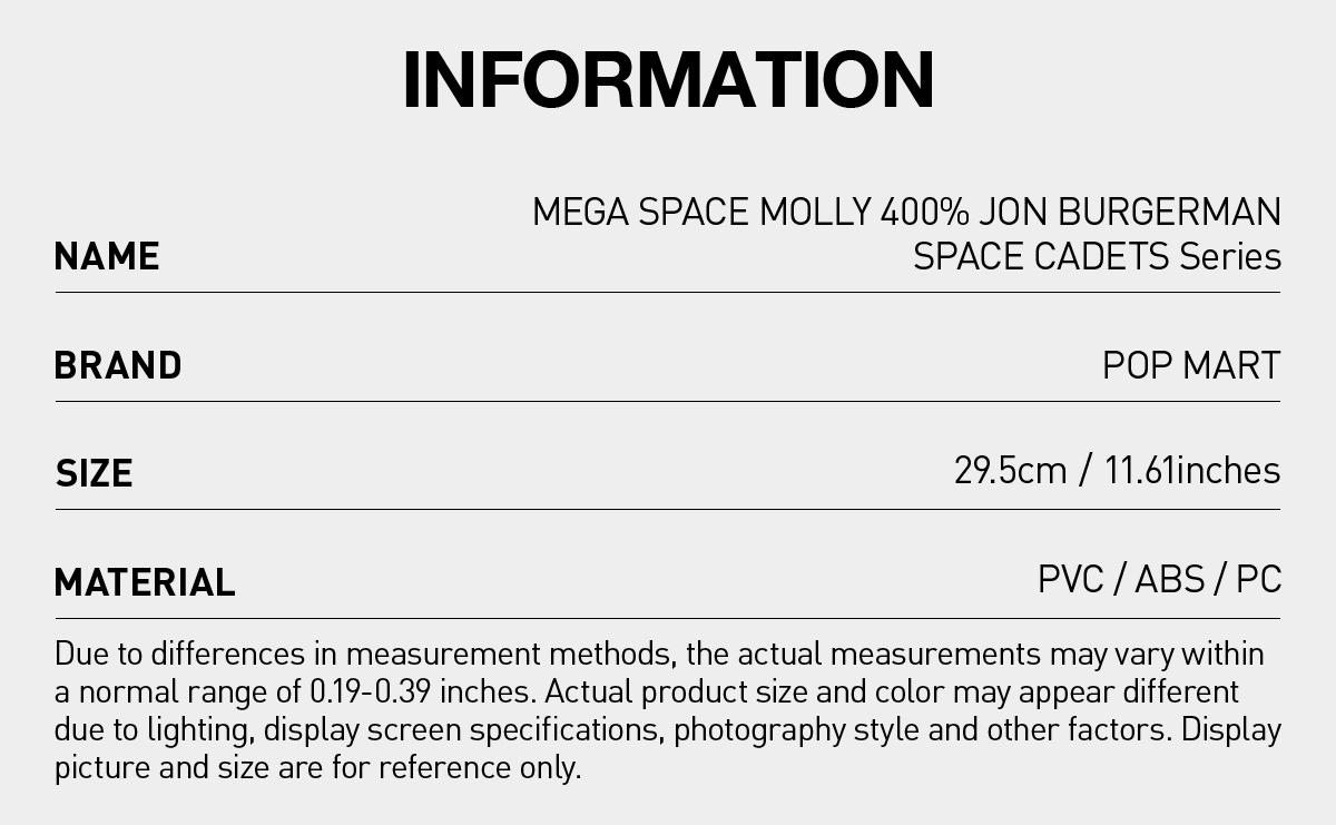 MEGA SPACE MOLLY 400% JON BURGERMAN SPACE CADETS Series