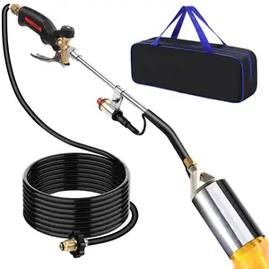 Propane Torch Weed Burner with Storage Bag Blow Torch Heavy Duty High Output Flamethrower with Turbo Trigger Push Button Igniter 10 FT Hose for Roof Asphalt Ice Snow Road Marking