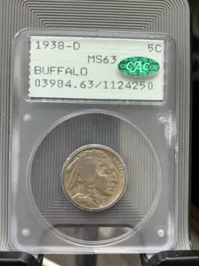 1938-D 5C Buffalo Nickel MS63