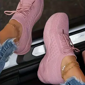 Summer Fashionable Lace Up Low Top Sneakers, Lightweight Breathable Comfortable Sports Running Shoes for Gym Exercise & Daily Wear, Casual Running Shoes, Athletic Running Shoes all-match basic