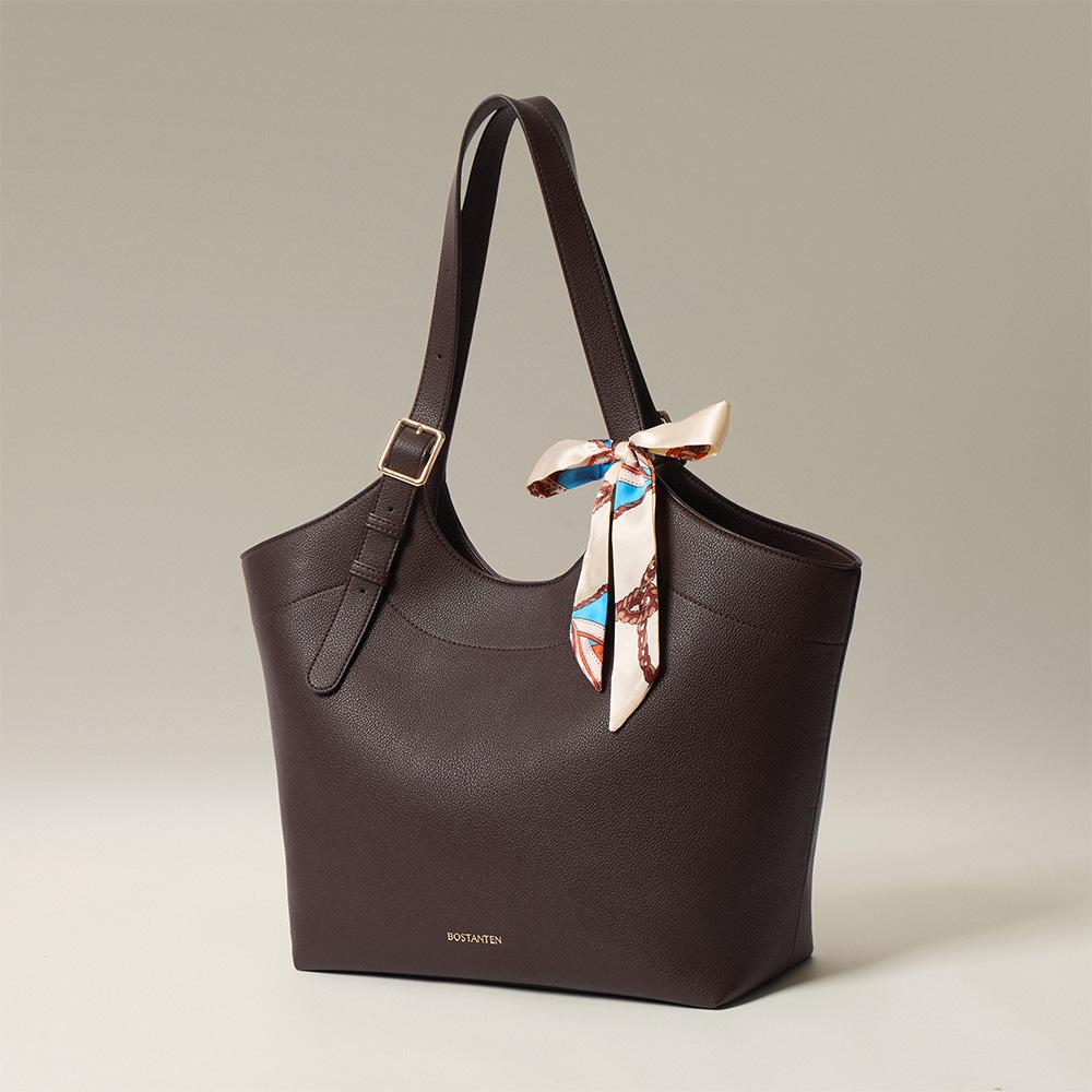 BOSTANTEN Large Work Purses for Women Vegan Leather Shoulder Bag Large Tote Handbag for Travel