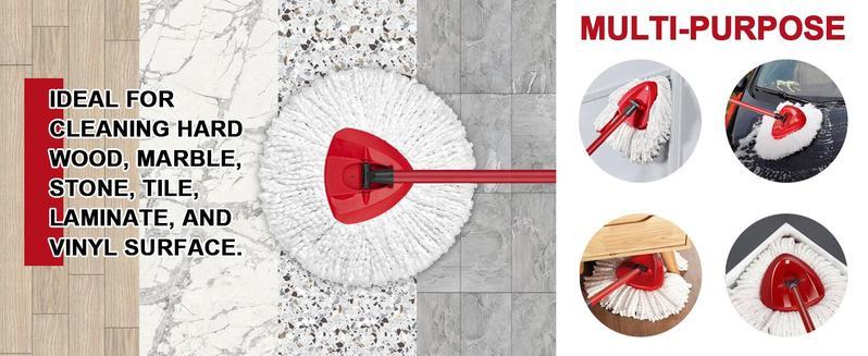 For O-Cedar EasyWring 1 Tank System Only Mop Head & Scrub Brush Refill Bucket & Handle Microfiber Mop Heads NOT Included Perfect Suitable For All Floor Type Floor Head Mop Set with 4 Refills