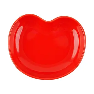 POLAATHOME Korean Mini Dipping Dish - Cute Ceramic Sauce Plate for Soy Sauce, Vinegar, Kimchi, Tomato Condiments - 7x9cm