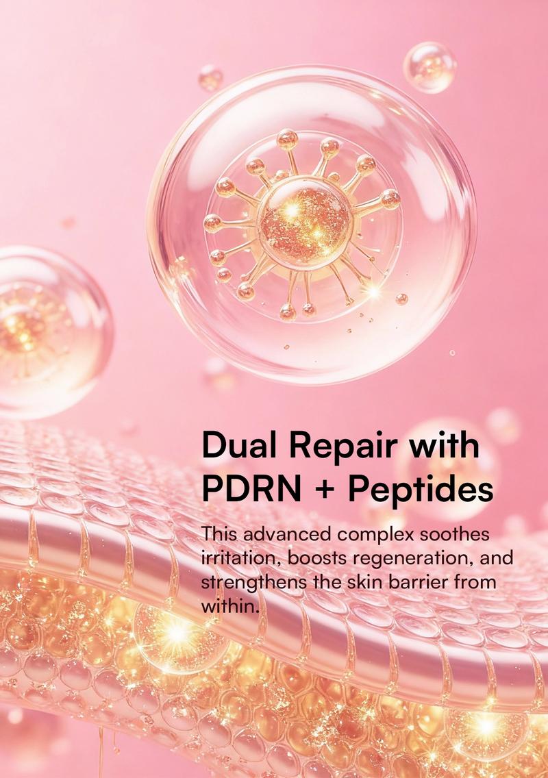 INIA PDRN + Peptide Repair Serum – Dual Repair, Brighten & Even Tone for All Skin Types, Including Sensitive Skin, with Salmon DNA, Peptides & Niacinamide, Layerable with Sunscreen & Makeup
