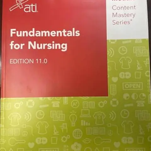 Used ATI Content Mastery Series Fundamentals for Nursing 11.0 English Textbook - Alissa Althoff, Softcover, 364pp, 1.55 lbs, Exam Preparation Resource, Learning Tool, Nursing School Aid, English Text Book, Exam Preparation Book