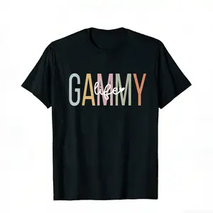 Gammy Life Gammy Grandma Gammy Grandmother T-Shirt, 100% Cotton T-shirts for Men Women,, breathable and comfortable, round neck, black, size S-XXXL, Fun printing,  Retro street elements funny graphic tee