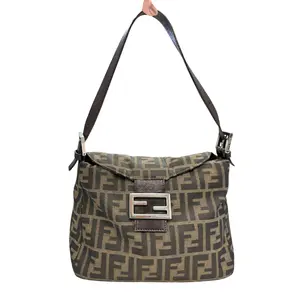 Pre-owned FENDI Canvas Tote Bag Zucca Mama Baguette Shoulder Bag