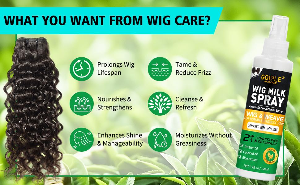 Wig Storage Bags & Wig Milk Spray Set - Safeguard Your Wigs with Easy-to-Use Bags & Maintain Shape with Special Formula - Limited Time Offer Buy 1 Get 3 Free