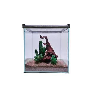 Lifegard Low Iron Glass 1 Gallon Rimless Cube Terrarium