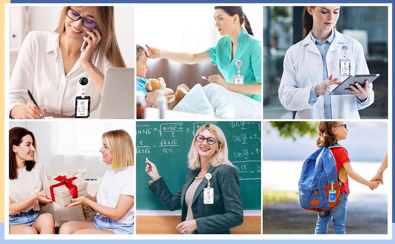 [New Deal] 3 Set Heavy Duty Badge Holder with Retractable Reel, Marble Retractable ID Badge Holders with Clip Name Key Card Holder Case for Teacher Nurse Doctor Student Office Gift for Coworkers