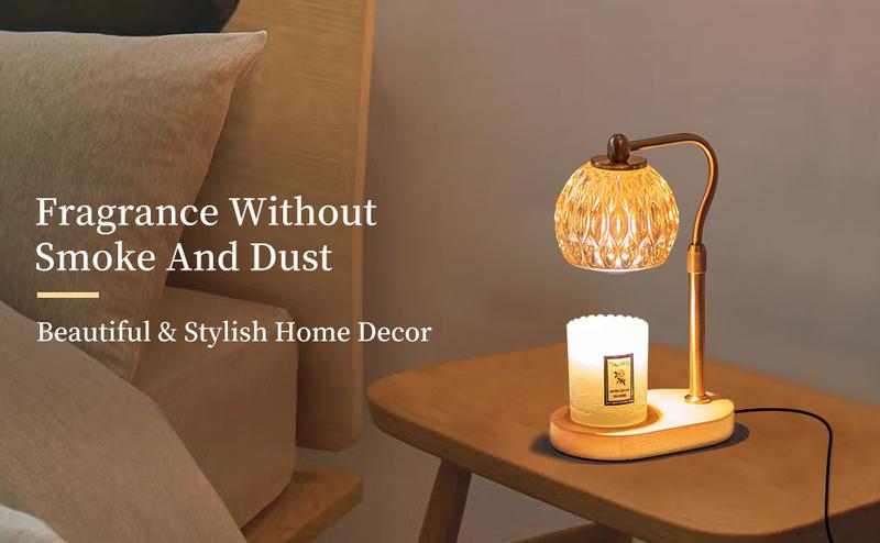 Dimmable Candle Warmer Lamp with Timer - Vintage Home Decor, Table Lamp, Night Light for Bedrooom & Gifts for Women home decor, Includes 2 Bulbs, Mother's Day Gifts, Valentine's Day gift