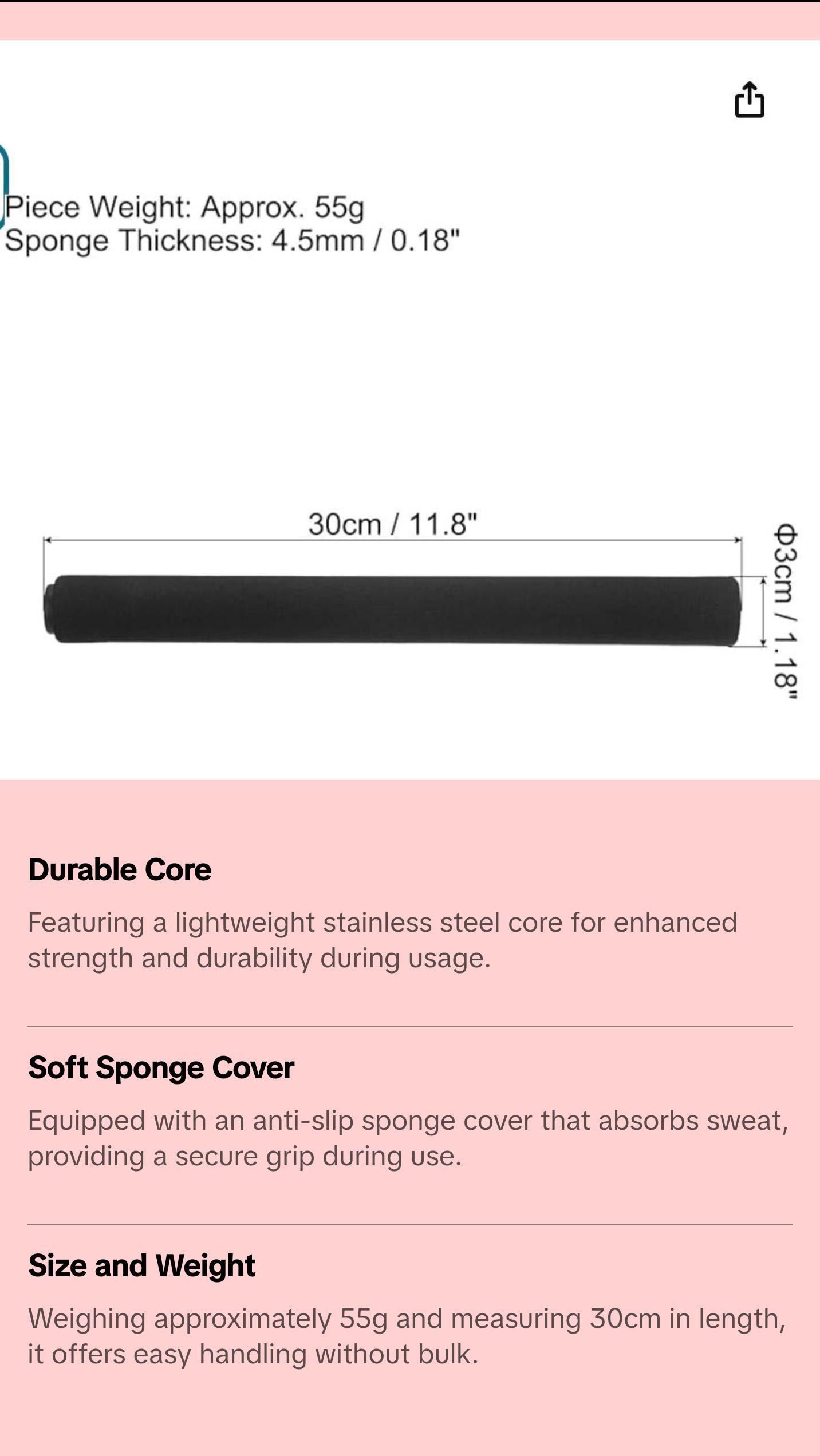 Rage Releaser Baton - Durable Foam Baton with Stainless Steel Core for Emotional Release