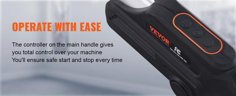VEVOR Drywall Sander (Dust Bag not Included, Compatilble /w Vacuum Cleaner), 800W Brushless Motor Electric Sander, Variable Speed 1000-2300 RPM Wall Sander, Foldable Ceiling Sander with Double-Deck