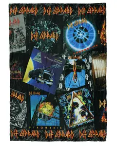 Def Leppard Blanket Album Cover Rock History Fleece Touch Throw 46"X60"