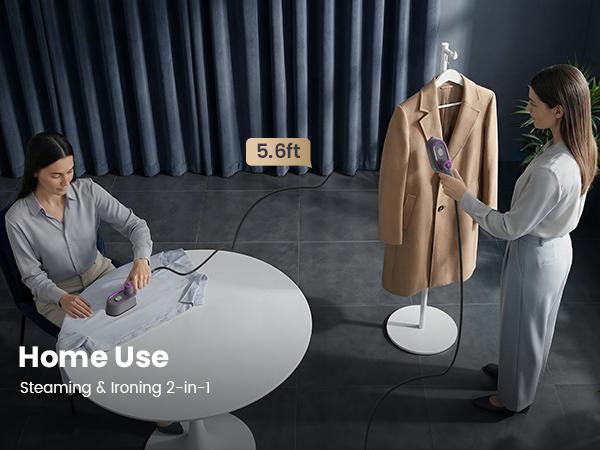 GREENYEE Travel Must-Have & Fits Carry-On |  Foldable  Iron | Powerful 2-in-1 Dry & Steam, 5s Fast Heat & 180° Rotatable