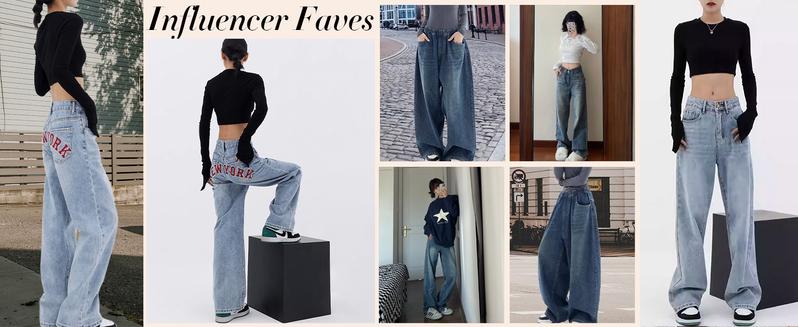 EMMIOL Women’s Baggy Boyfriend Wide Leg Jeans – Dark Wash Vintage Y2K Denim, Casual Loose-Fitting All-Season Baggy Fit Jean Street Womenswear