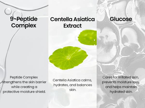 [ongredients Official Shop] Skin Barrier Calming Lotion 220ml - Centella Asiatica Extract & 9-Peptide Complex - Lightweight Non-Sticky Facial Moisturizer for Dry & Sensitive Skin -  Hydrating Soothing Moisturizing
