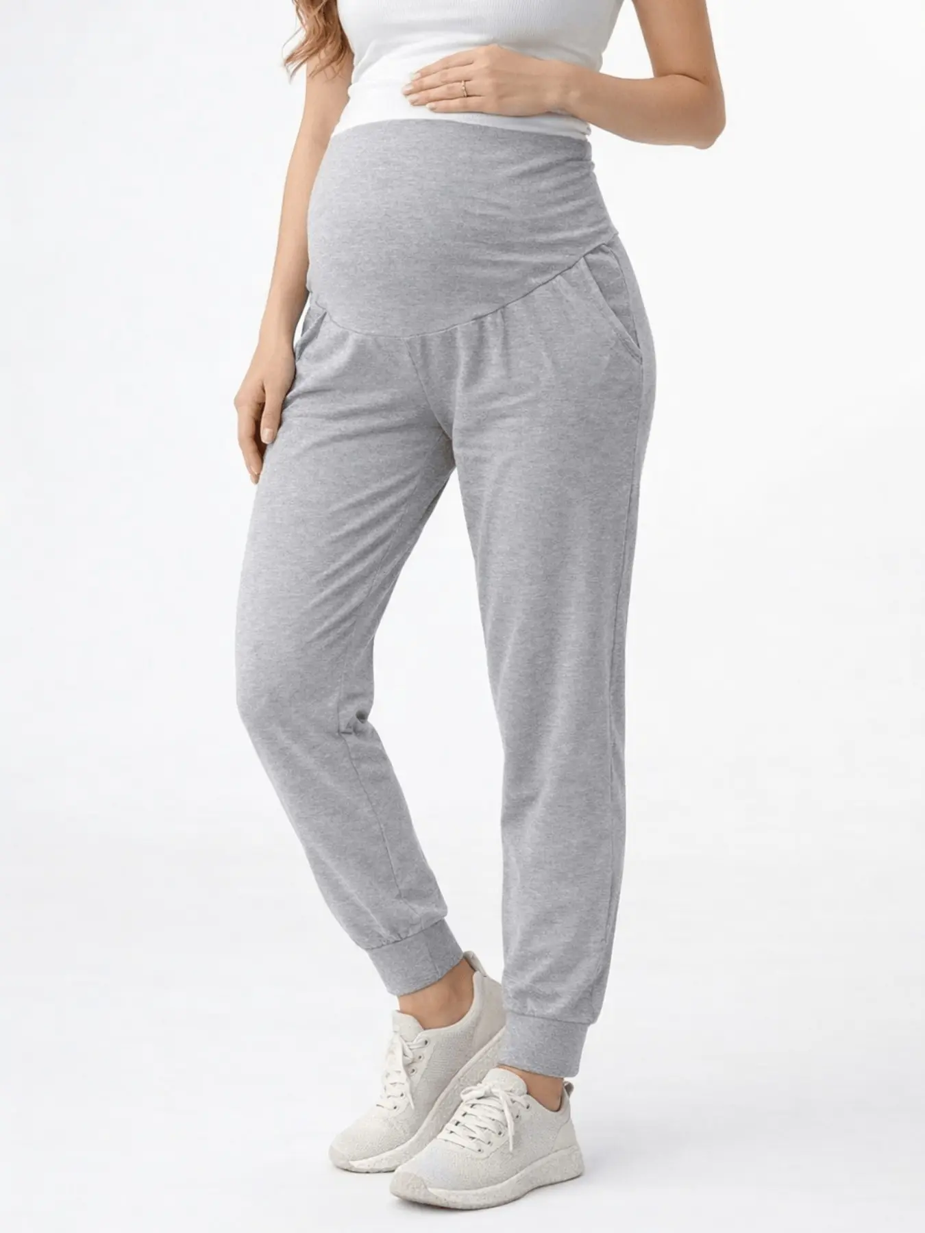 Maternity Yoga Pants with Pockets, Summer Casual Versatile Sports Pregnancy Bottoms, Maternity Summer Wear, Pregnancy Activewear