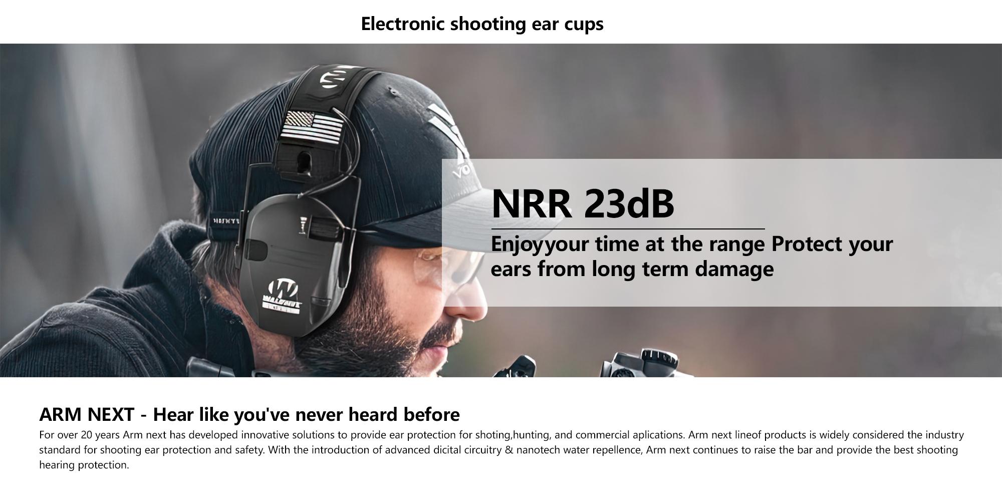 W1-Y Tactical Noise Reduction Earmuffs, Adjustable Head-Mounted Tactical Accessories with Sound Pickup & HearingProtection for Competition, Hunting, Work,sohochic