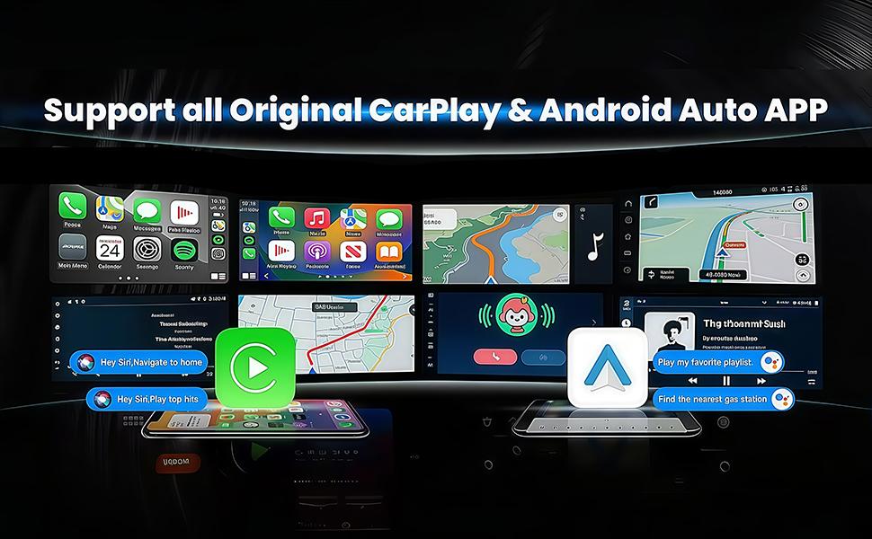 【YURNLV】 2026 New Upgraded CarPlay Wireless Adapter, for iPhone/Android, Instant Connection & Hands-Free Calling Feature