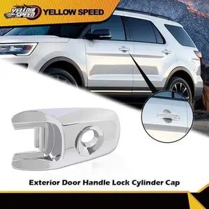 Fit For Ford Explorer Front Driver Chrome Exterior Door Handle Lock Cylinder Cap