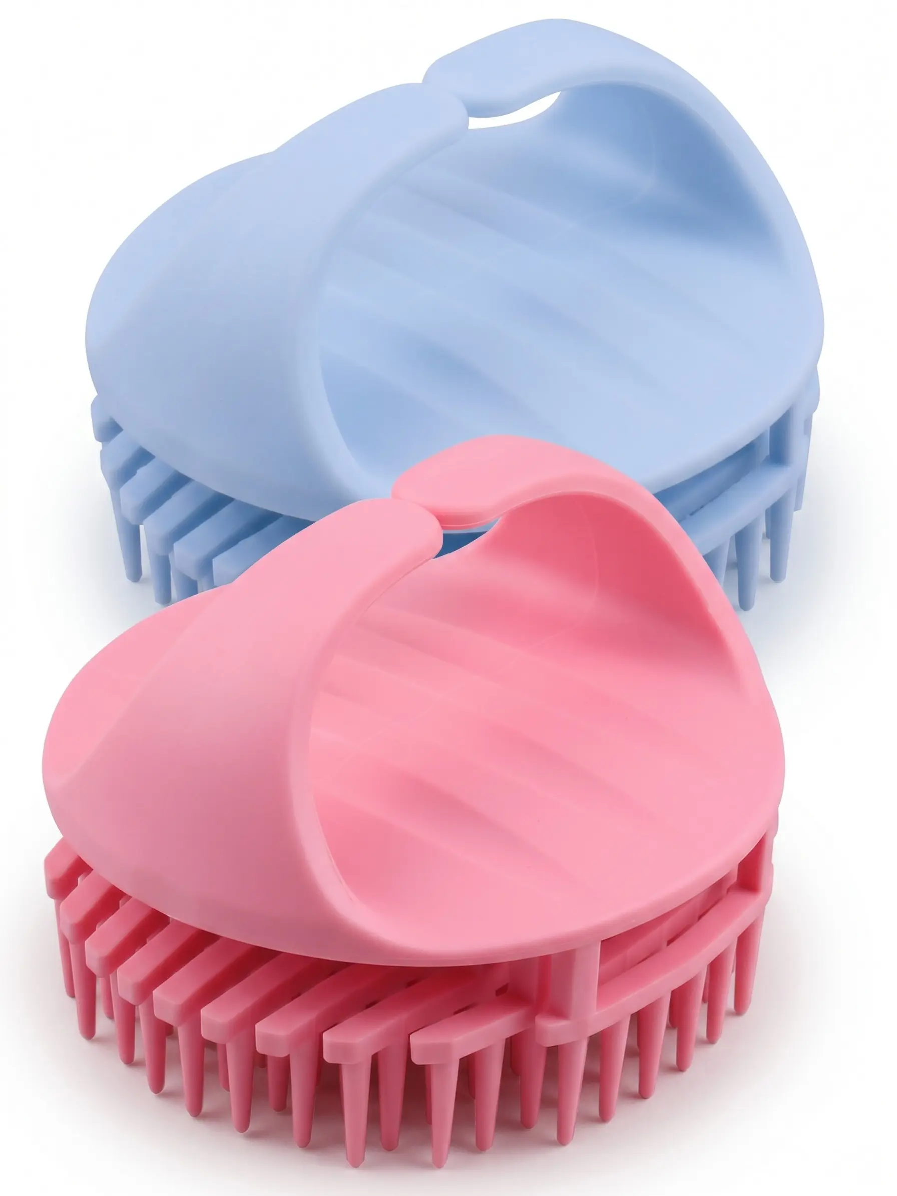 2-Pack Upgraded Silicone Scalp Massage Shampoo Brush - Personal Cleaning Bathroom Gadget, Dandruff Removal, Stress Relief, Waterproof Bath Accessory, Wet & Dry Use for All Hair Types, Lightweight XTS_1 Massage Head Shower Accessories, Water Proof, Tool