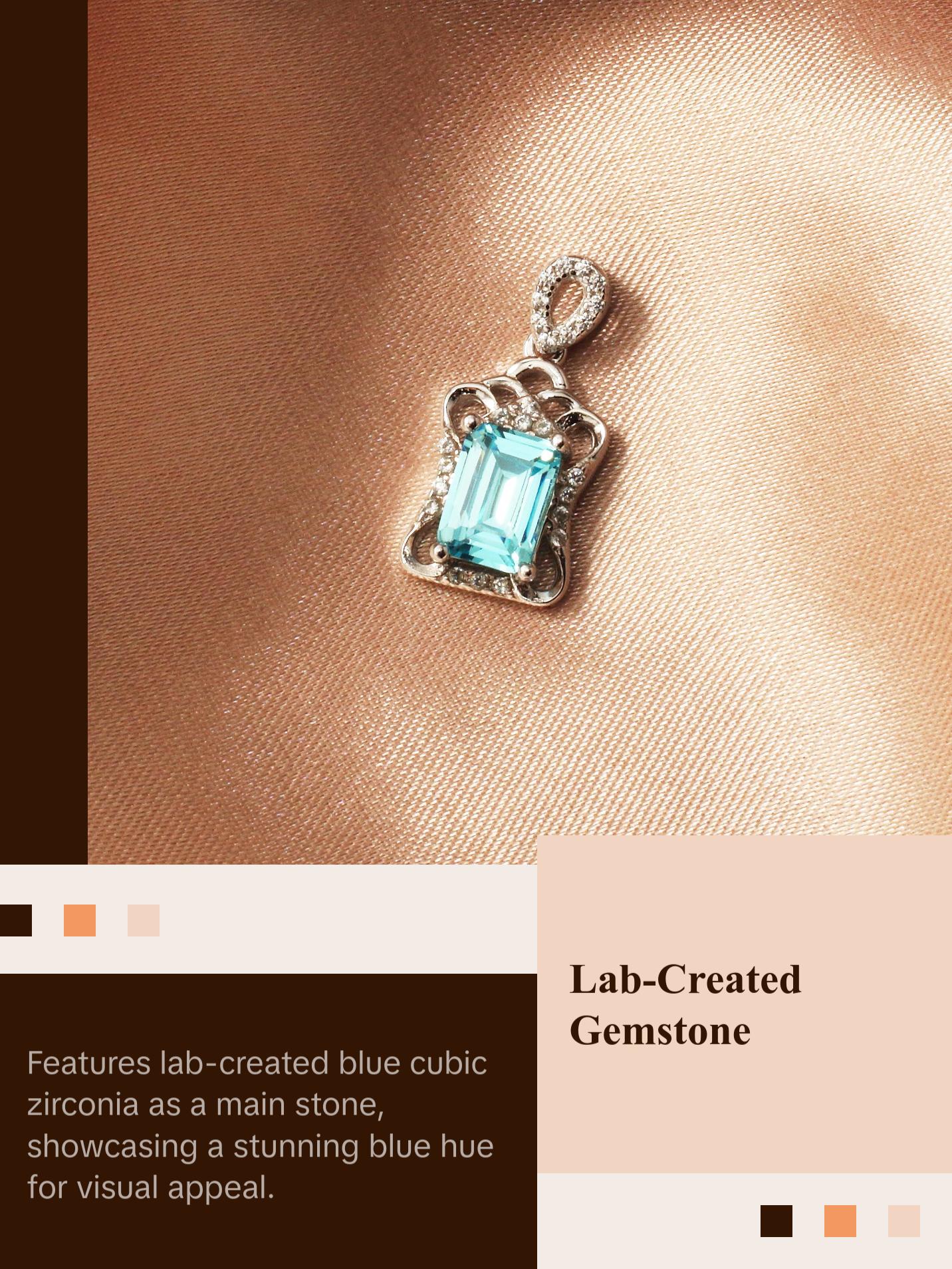 Blue Topaz Sterling Silver Necklace