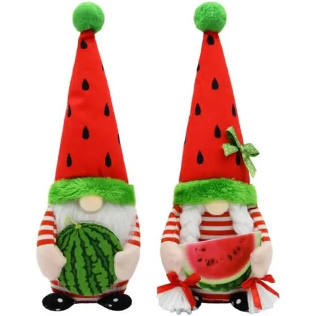 Summer Decorations Watermelon Gnomes, One in a Melon Summer Fruit Party Farmhouse Tiered Tray Decor for Home Office, Watermelon Birthday Decorations Gifts