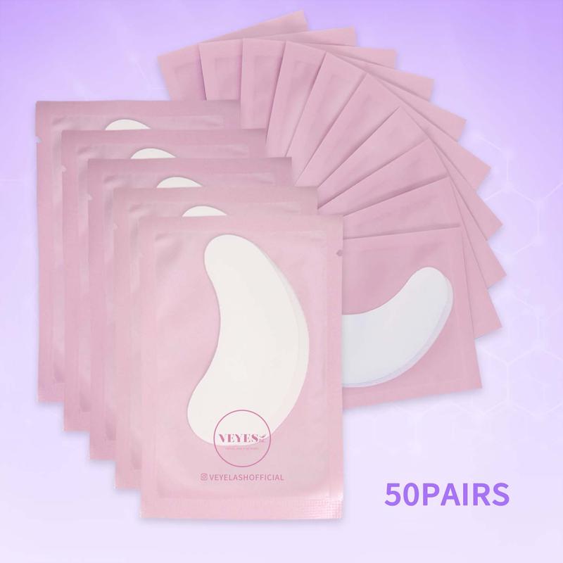 VEYES INC 50Pairs Aloe Extract Under Eye Gel Pads Hydrogel Eye Patch For Eyelash Extension Lint Free Lash Extension Supplies & Beauty Tools