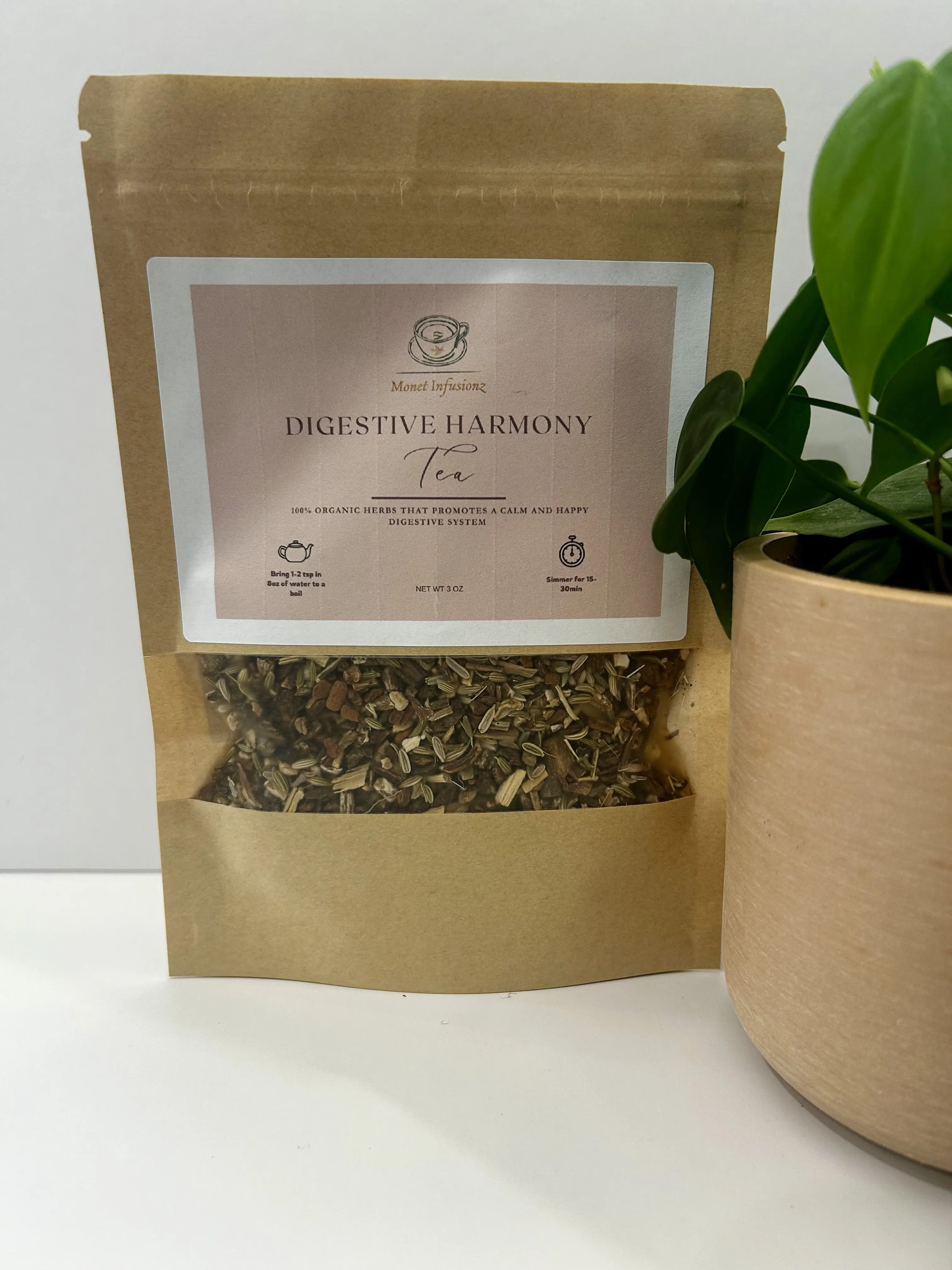 Digestive Harmony Tea - 100% Organic Herbs for a Calm & Happy Digestion - Nature's Delight