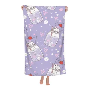 Purple Devil Goth Aesthetic Beach Towel, Soft, Absorbent, Quick-Drying Bath Towels - Perfect For Bathing, Swimming, Camping & Travel