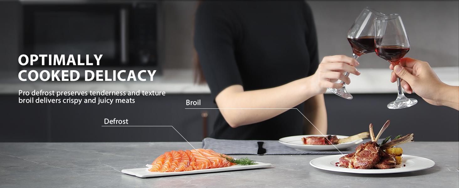 TOSHIBA 7-in-1 Countertop Microwave Oven, 1.0 cuft. Air Fryer Combo with Inverter Convection, Humidity Sensor, Even Defrost, 27 Auto Menu & 47 Recipes Kitchen Appliances, Spring Glow Up