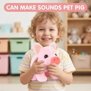Toy Adorable Electric Plush Baby Pig! Walks, Oinks & Wiggles Its Mouth & Ears - Super Realistic, Perfect Playmate for Kids