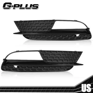 Fit For 2012-2016 AUDI A5 Front Bumper Lower Fog Light Grille Cover Grill Panel G-PLUS