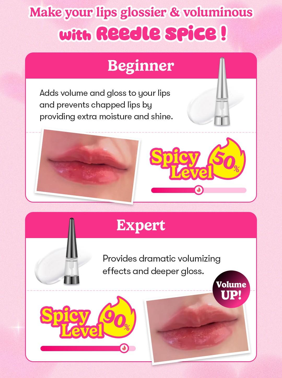 [VT Official] Viral Reedleshot Lip Plumper gloss lips, VT Reedle Shot Lip Plumper Expert, Beginner, Colored Lip Plumper, Spiculed Lip plumper, Lip plump korean skincare products, kbeauty viral Comfort Glossy Lipgloss Makeup, Volufiline