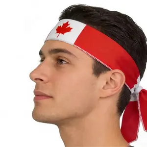 Canada，National flag headscarf，Football season, midsummer, football,  cheering props, favorite countries to win the championship USA, Mexico, Canada, Brazil, Brazil, Argentina flag printed bandana - suitable for team spirit and daily wear