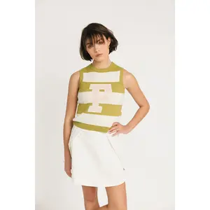 Sailor Sweater Vest - Avo/Sugar Stripes