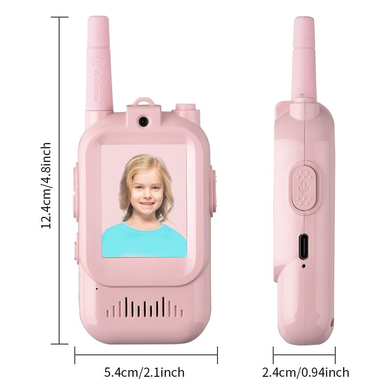 Kids Video Walkie Talkies Toys 2 Pack Long Range Communication with Camera Ideal for 3-12 Year Olds Colorful Audio for Outdoor Indoor Play Holiday Christmas Gifts