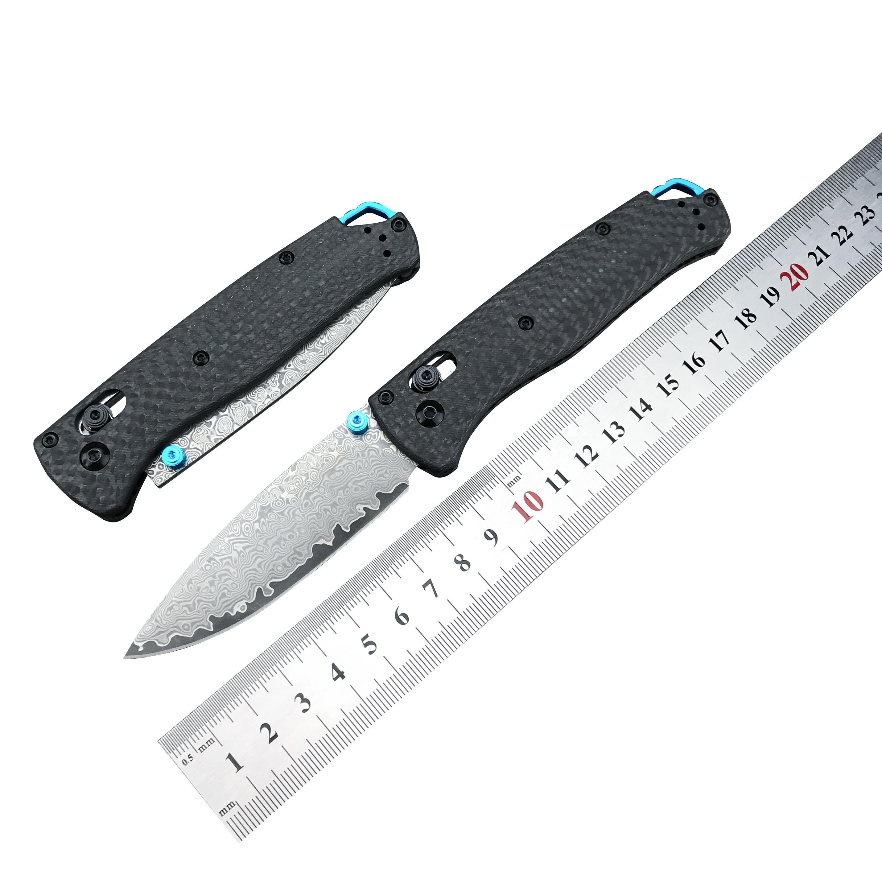 Damasus steel carbon fiber handle folding knife, 535 high-end pocketknife, Axis lock mechanism for smooth opening and closing, premium EDC tool, kitchen knife, Valentine’s Day gift