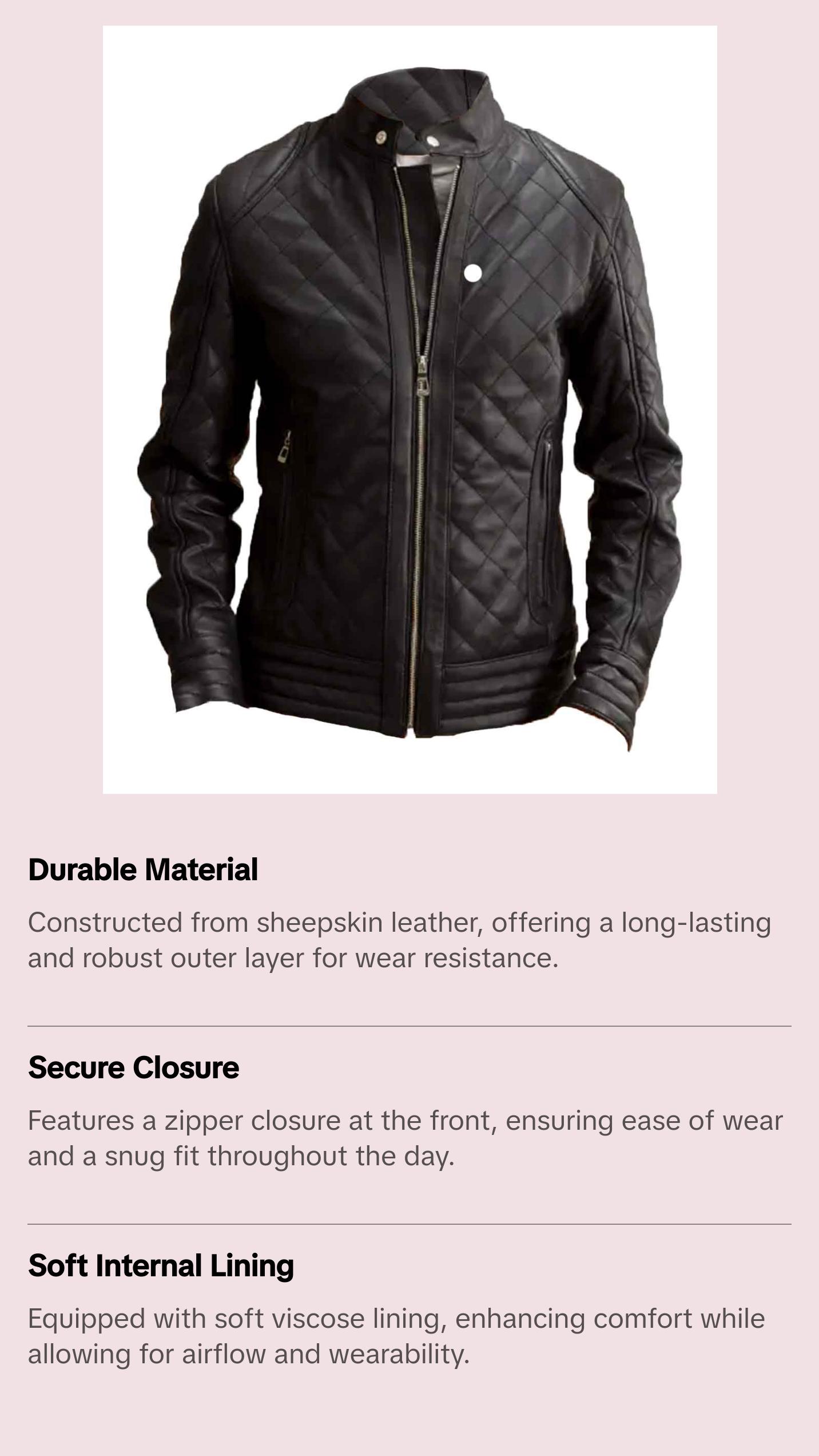 MotorCycleJackets Men’s Black Faux Racer Leather Jacket