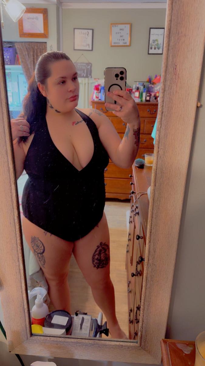 Item: Front Ruched Swimsuit - Black, 2X