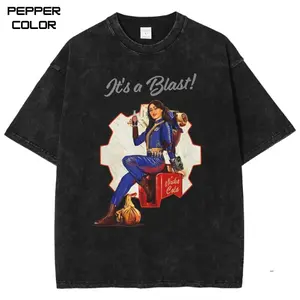 Fallout It's a Blast Lucy MacLean Graphic T-Shirt, Retro New Vegas Vintage Merch, Unisex Streetwear Tee, cotton crewneck shirt, Unisex Menswear Womenswear Top, Gift Men Women