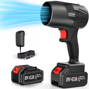 21V Cordless Leaf Blower with 1 Batteries & Charger,130000 RPM High Speed,Lightweight Portable Handheld Blower for Lawn Care,Patio Cleaning & Yard Maintenance,Black turbo jet