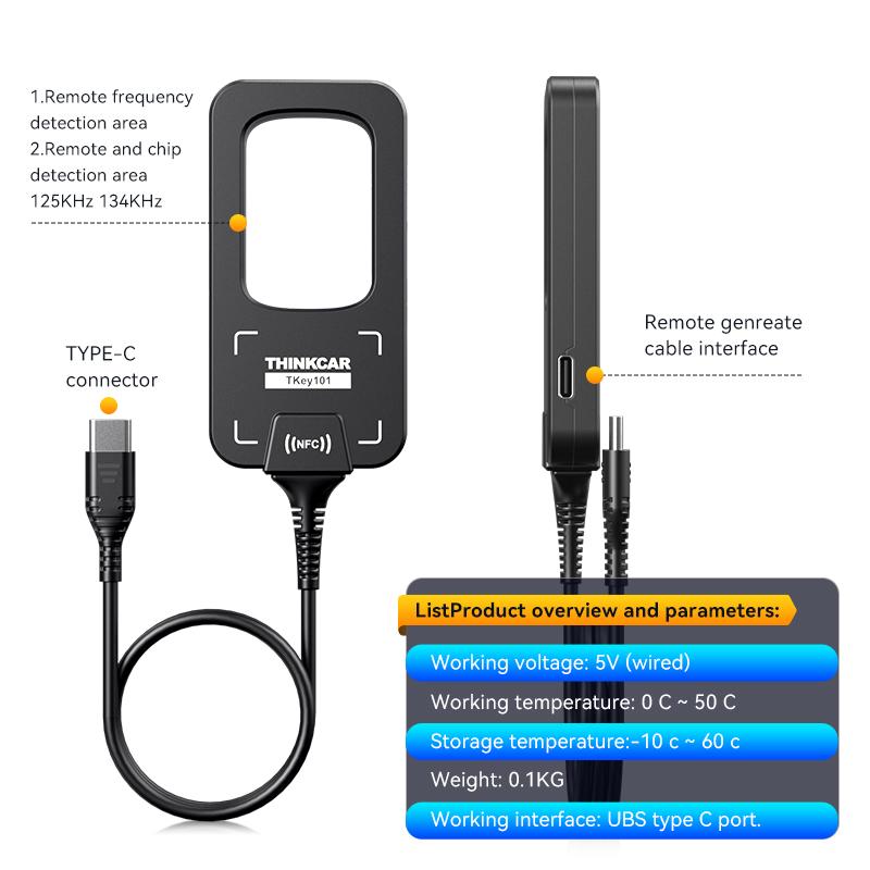 TKey101 Key Programmer Tool Only Compatible with 892bt Suitable to 8000+ Models, User-Friendly Design for Seamless Programming fathersdaygift