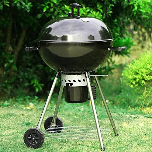 Outdoor Vertical Smoker, Wood Chunks Smoker with Thermometer for Outdoor Cooking,Grilling,Picnic,Camping and Party Barbecue Stainless Steel Durability